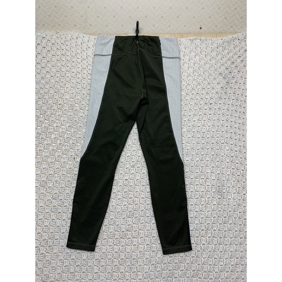 Athleta Colorblock Legging Women Sz M Contender 7/8 Tight,‎ Olive Green/White - Picture 3 of 9